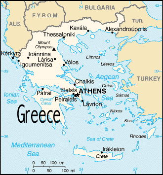 Mapa de Greece